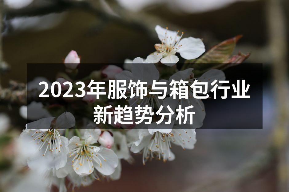 2023年服饰与箱包行业新趋势分析