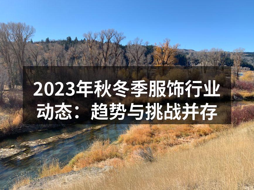 2023年秋冬季服饰行业动态：趋势与挑战
